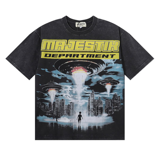 MAJESTIK 16 Department UFO Graphic T-Shirt ¡ª hero