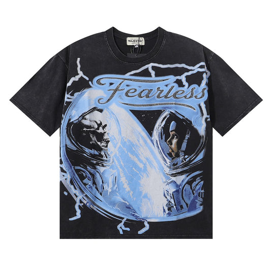 MAJESTIK Astronaut Skull Graphic T-Shirt ¡ª hero