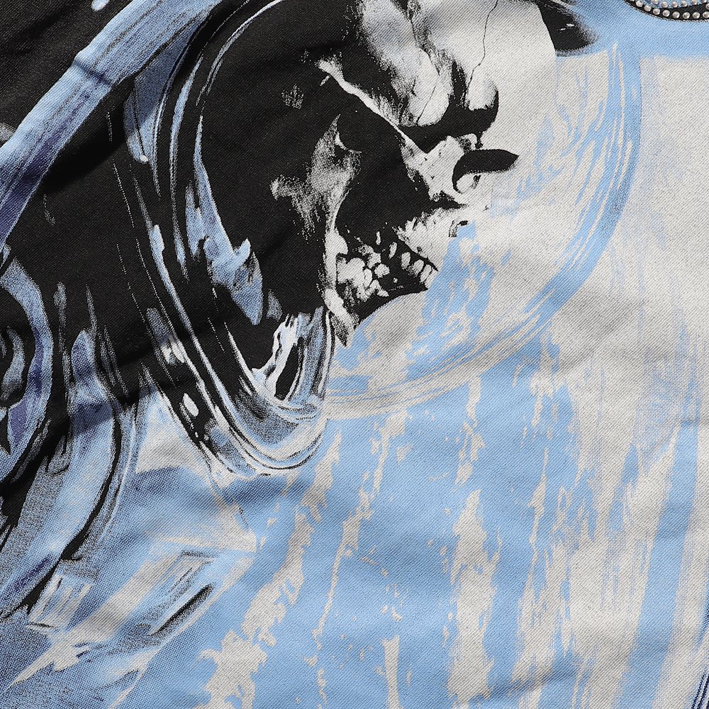 MAJESTIK Astronaut Skull Graphic T-Shirt ¡ª detail