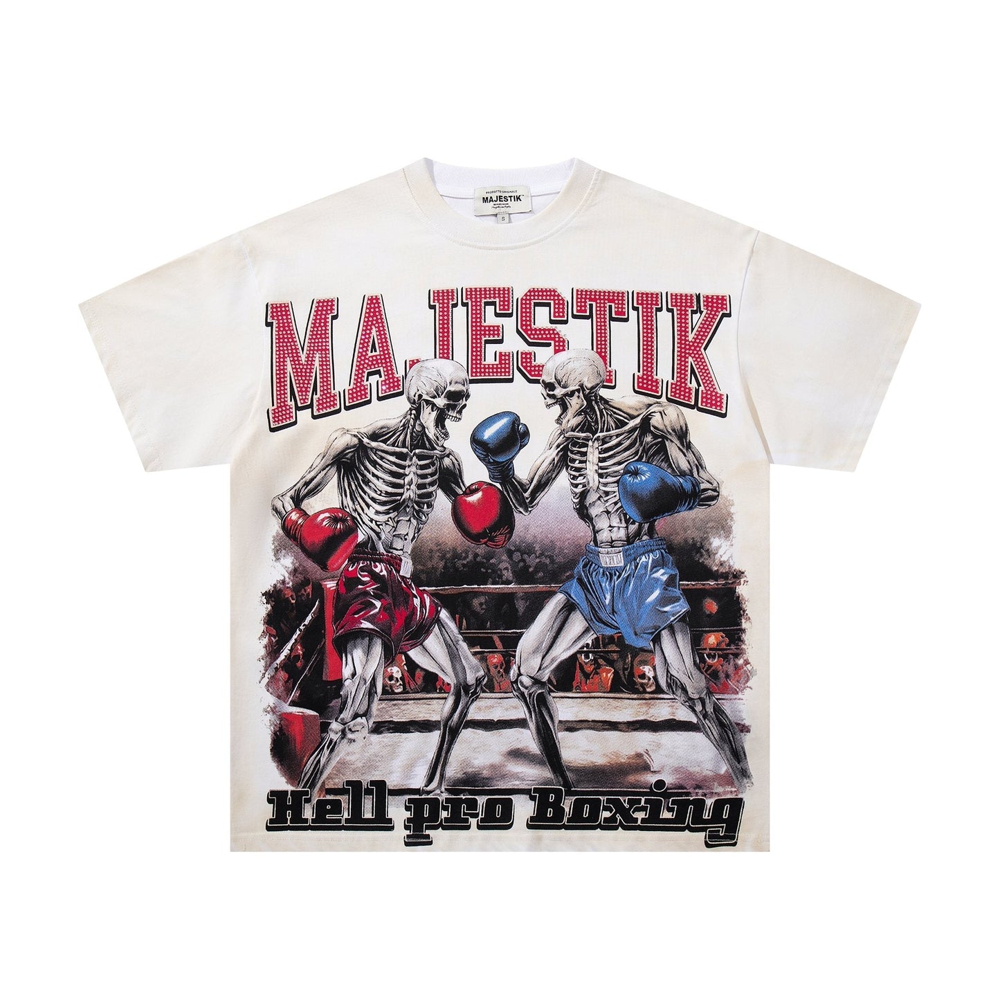 MAJESTIK Skeleton Boxing Graphic T-Shirt ¡ª hero
