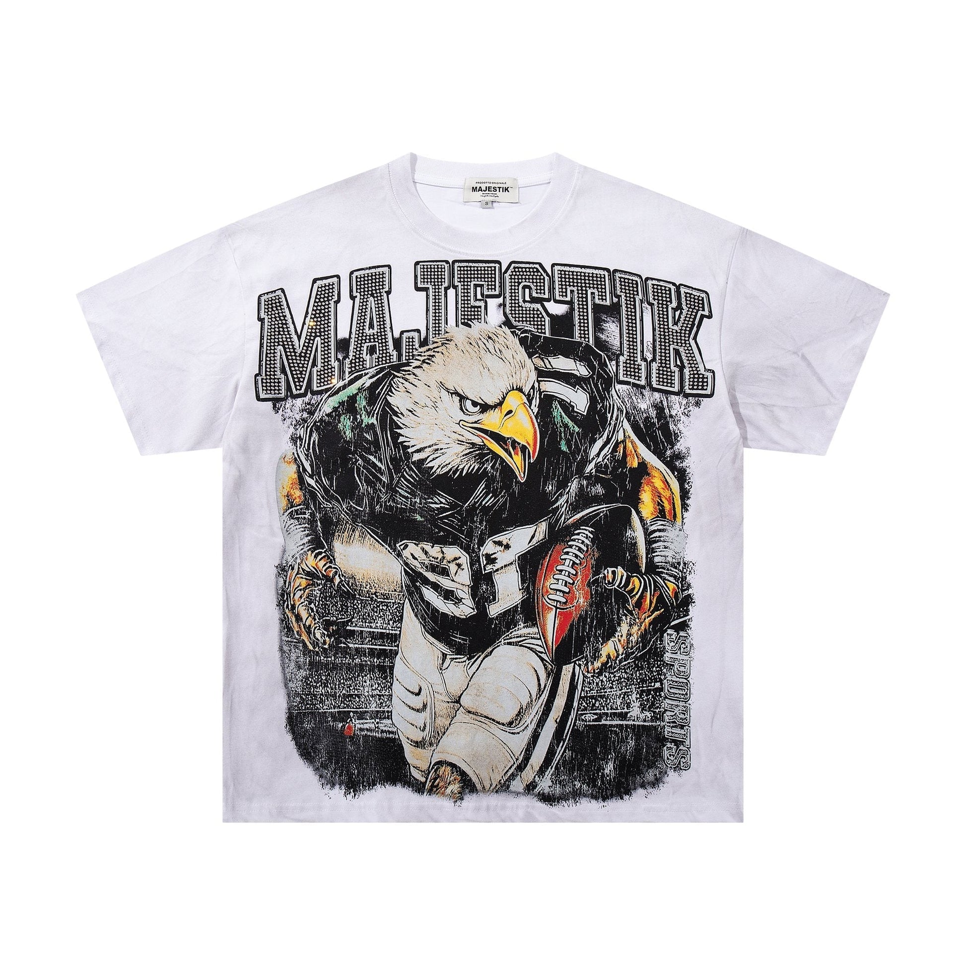 MAJESTIK Eagle Football Graphic Short-Sleeve T-Shirt - White ¡ª hero