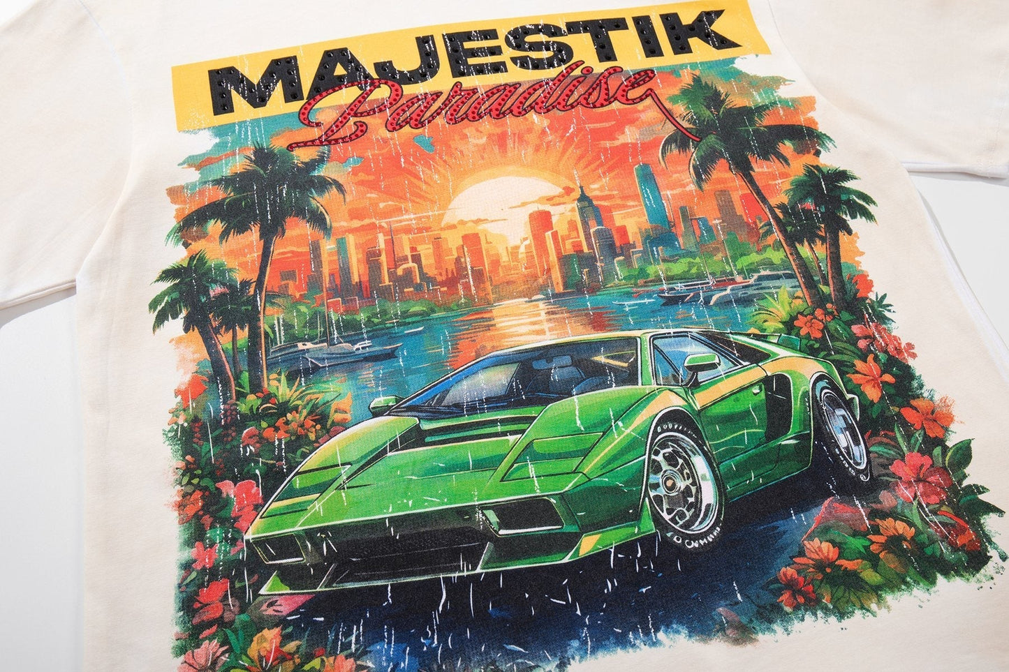 MAJESTIK Paradise Graphic T-Shirt ¡ª detail