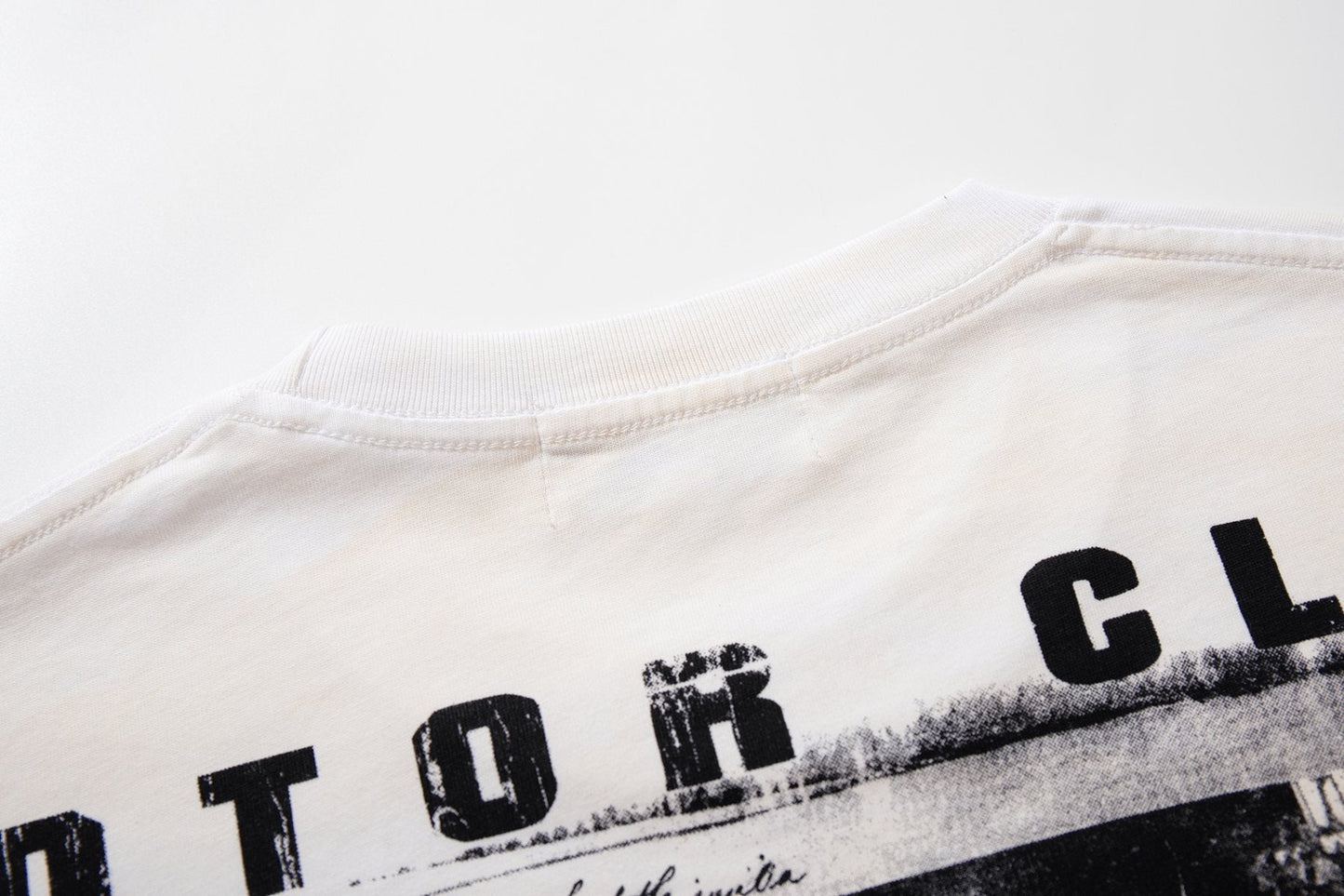 MAJESTIK Distressed Rhinestone Graphic T-Shirt ¡ª detail