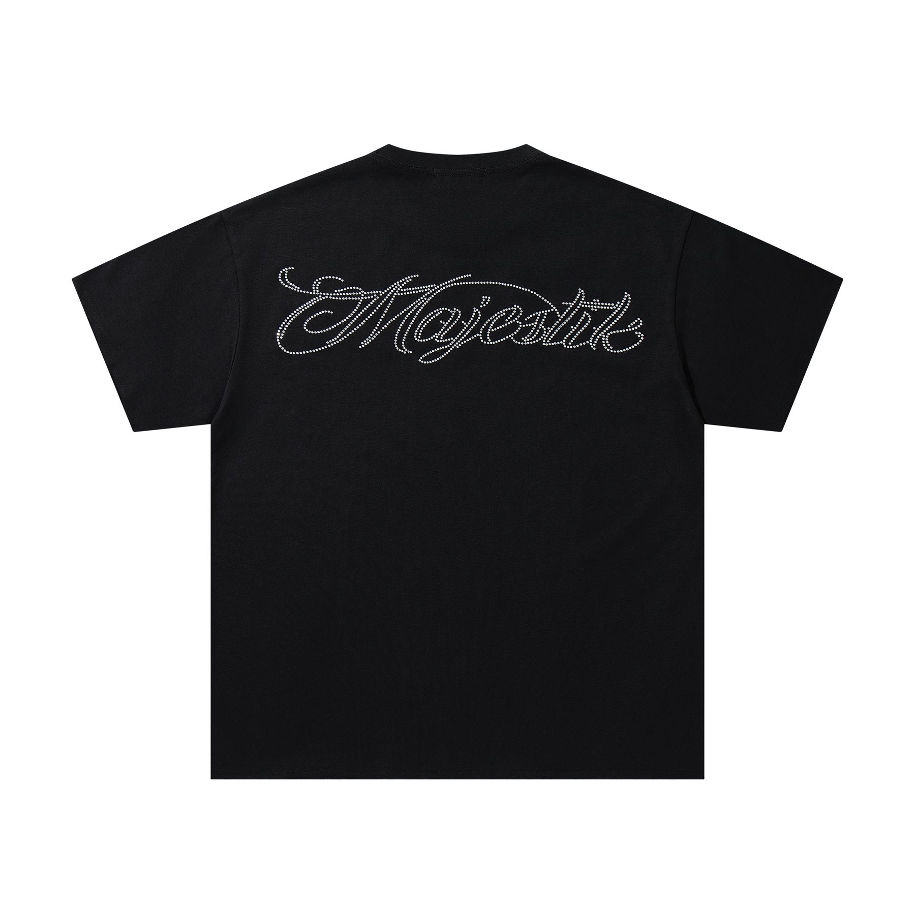 MAJESTIK Distressed Rhinestone Graphic T-Shirt ¡ª back