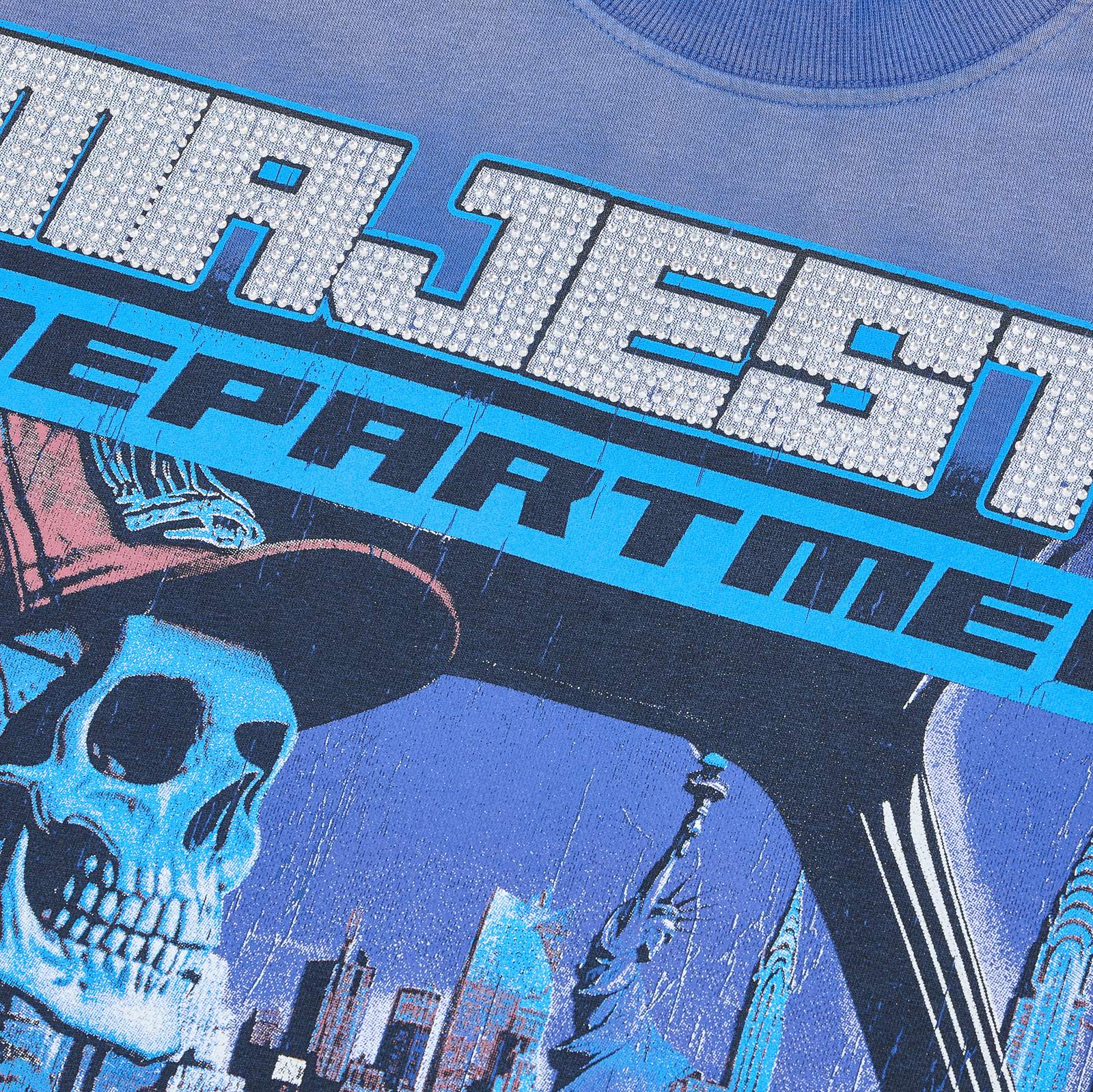 MAJESTIK Skeleton Driver Graphic T-Shirt ¡ª detail