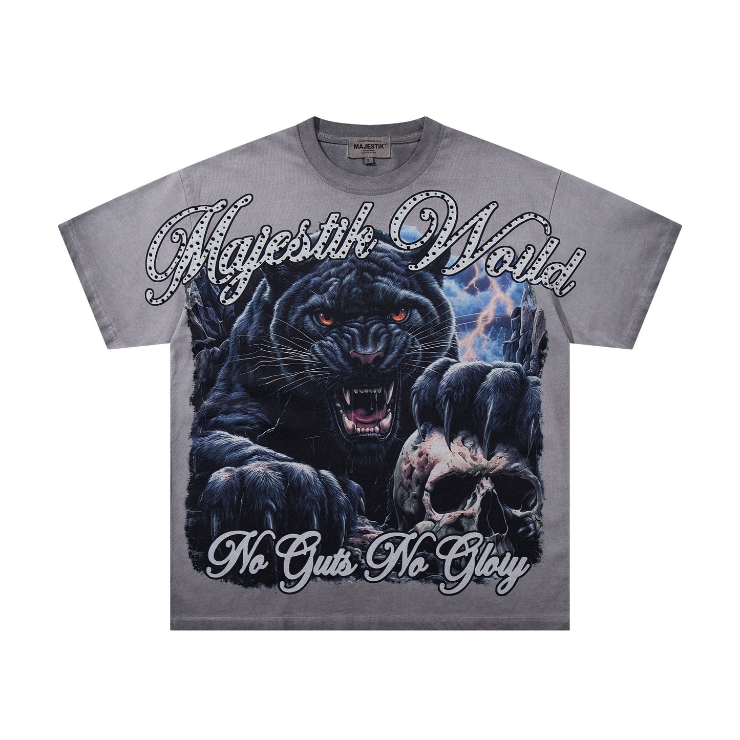 MAJESTIK Panther Skull Graphic T-Shirt ¡ª hero