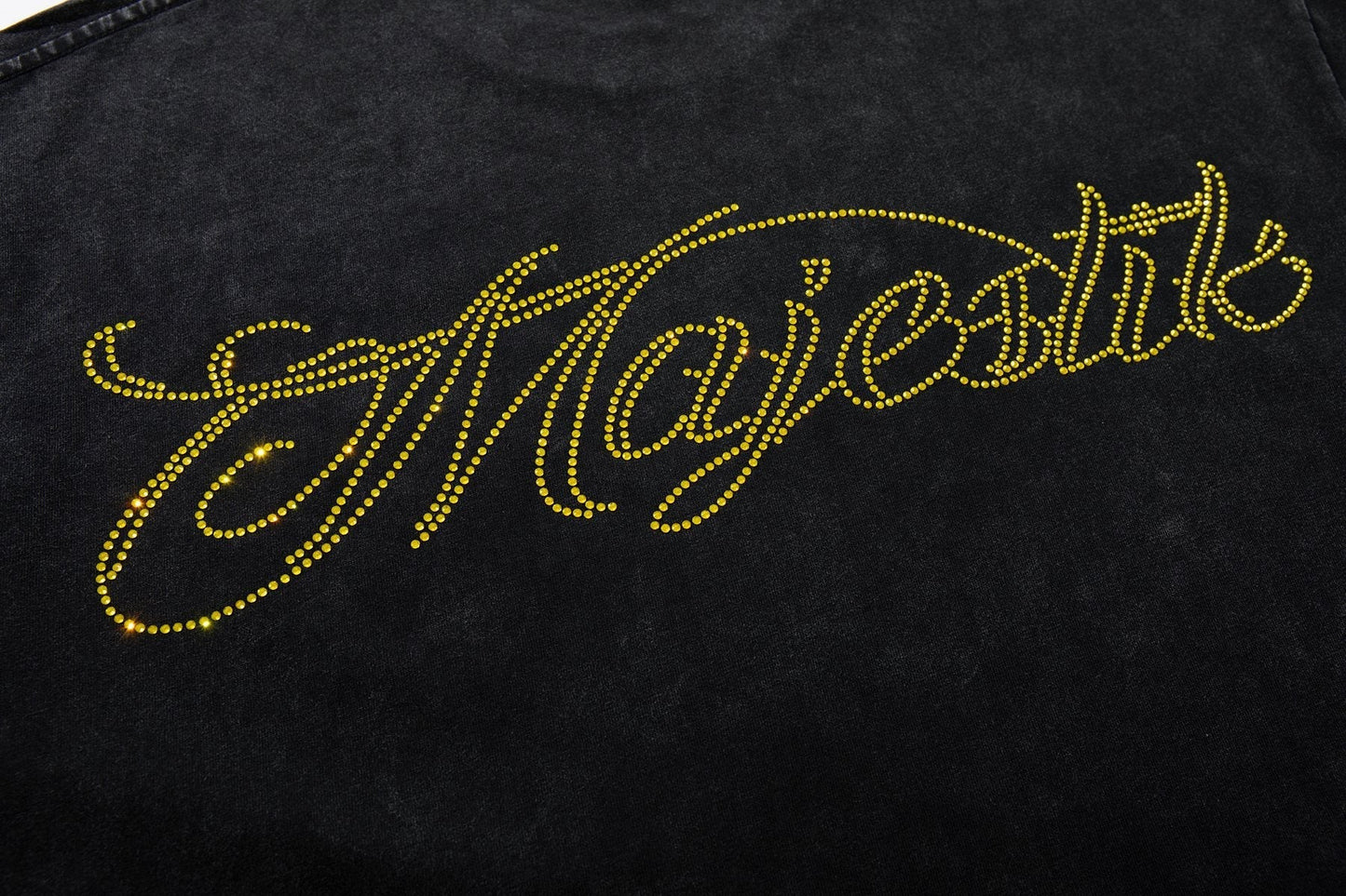 MAJESTIK Racing Graphic Washed Black T-Shirt ¡ª detail