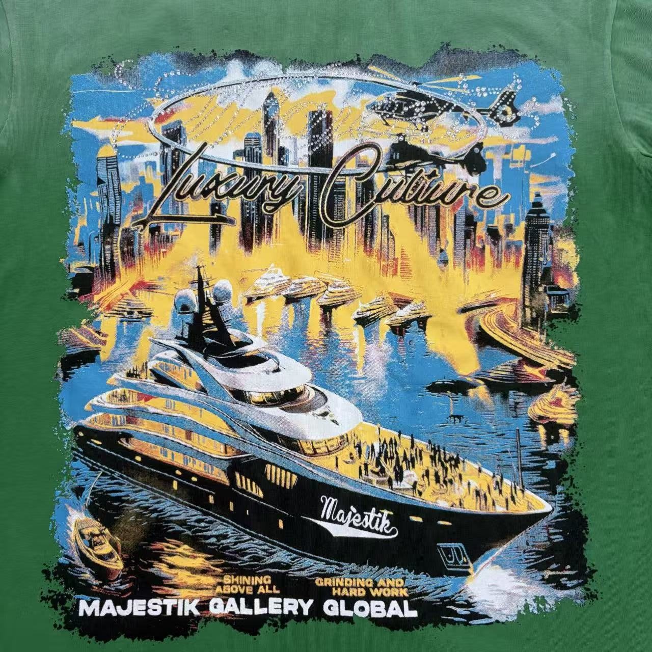 MAJESTIK Luxury Culture Yacht Graphic T-Shirt ¡ª detail