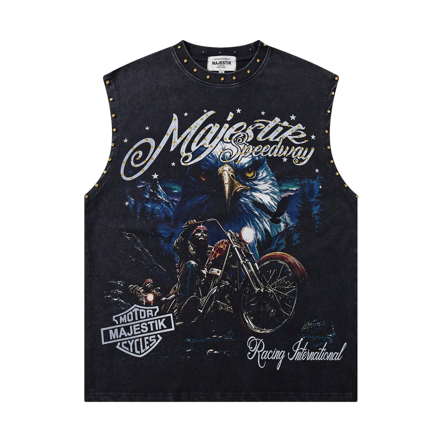 MAJESTIK Speedway Eagle Motorcycle Sleeveless T-Shirt ¡ª hero