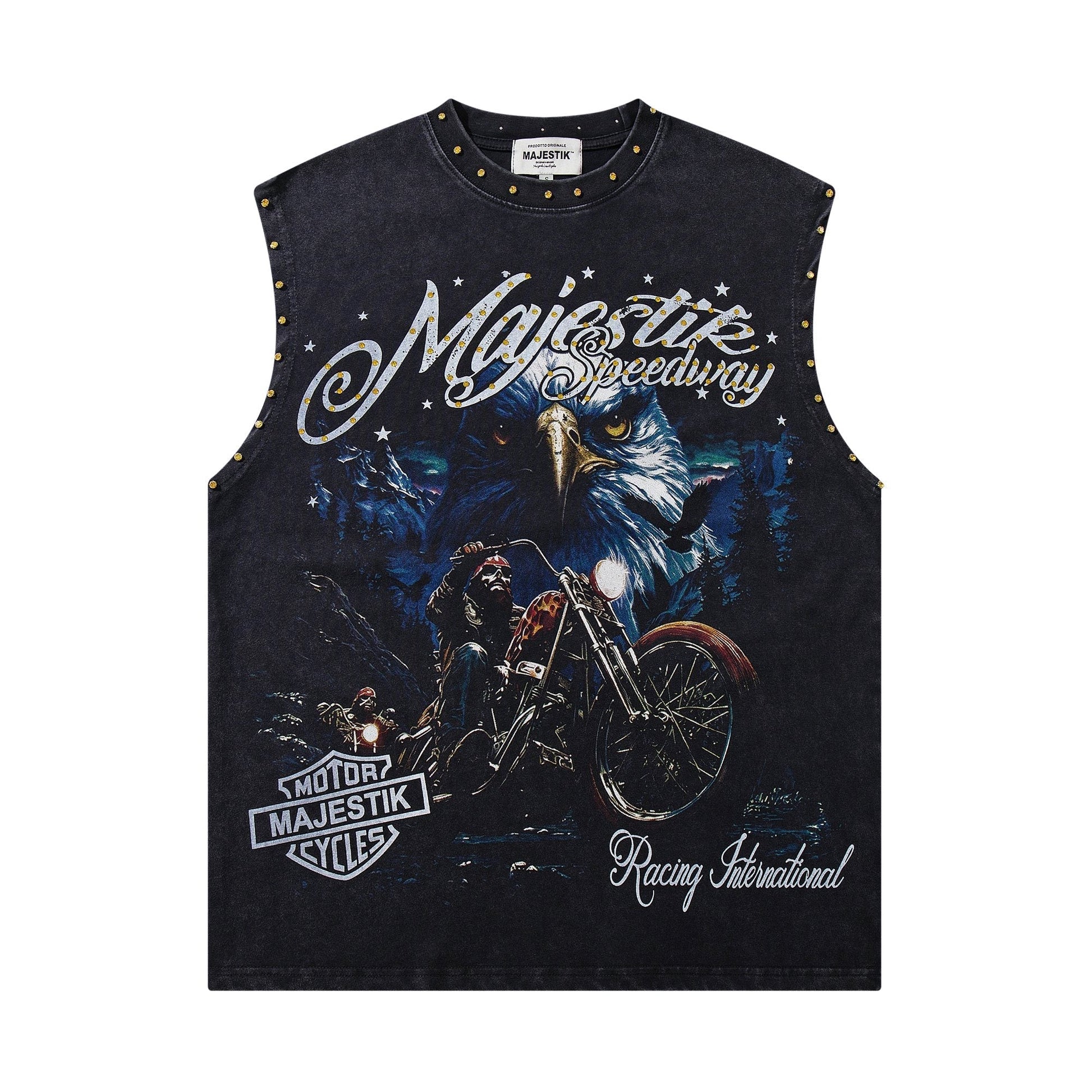 MAJESTIK Speedway Eagle Motorcycle Sleeveless T-Shirt ¡ª hero
