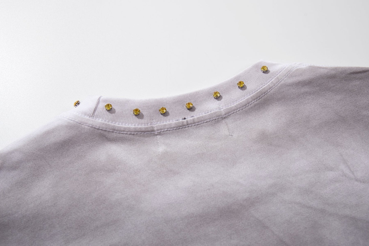 MAJESTIK Studded Washed Graphic Sleeveless T-Shirt ¡ª detail